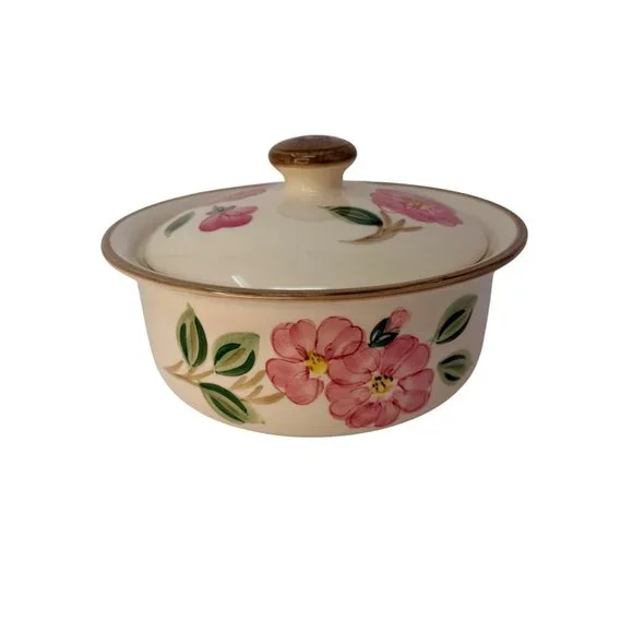 Vintage Franciscan Desert Rose Covered Casserole Made in Portugal - Picture 5 of 8